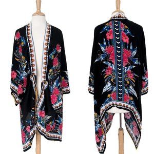 NWT Flying Tomato Boho Kimono Open Front Duster, Size S/M